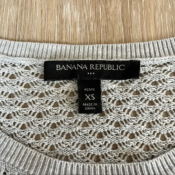 Banana Republic Crochet Short Sleeve Sweater - Picture 7 of 9